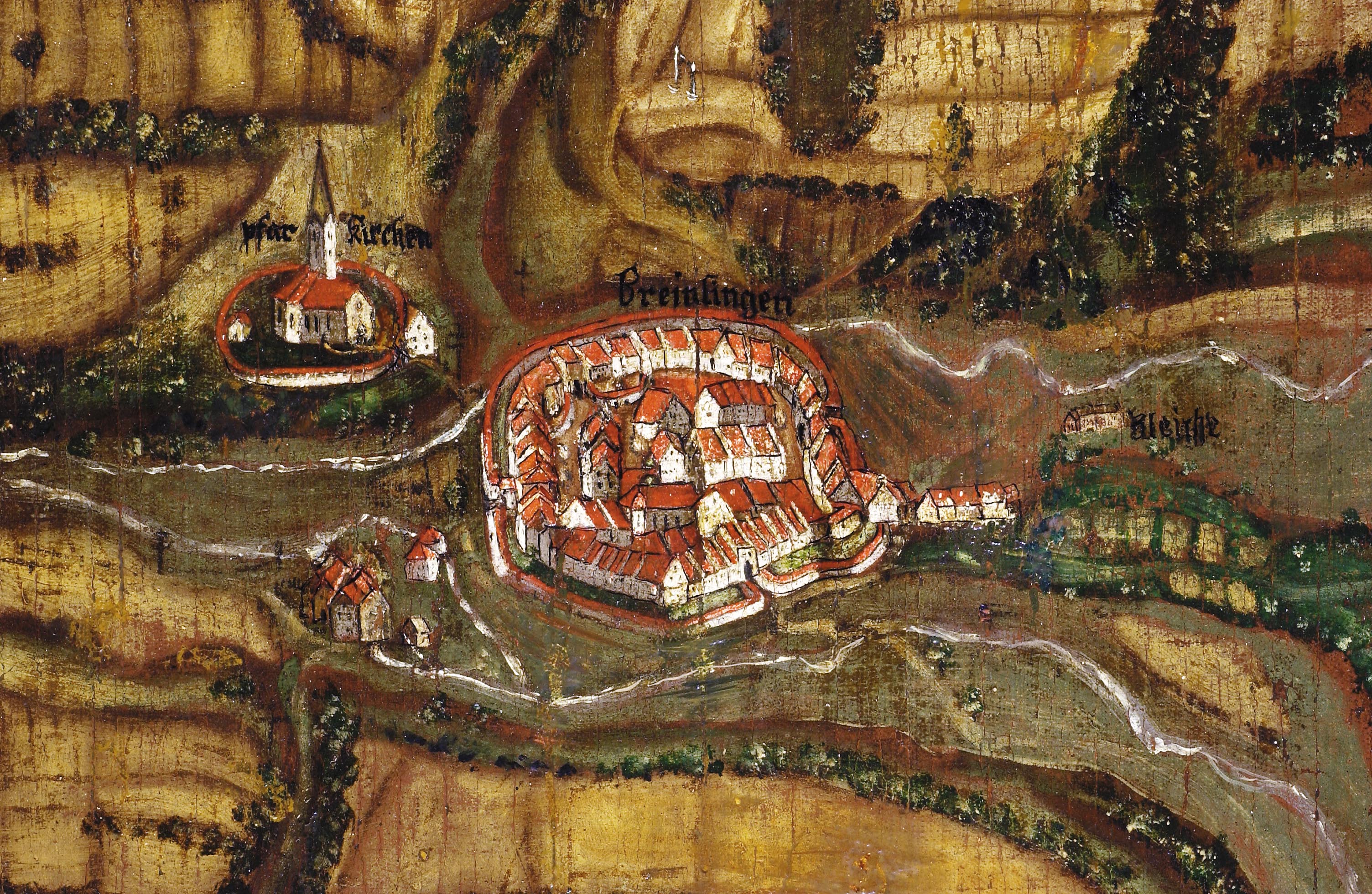 Ausschnitt aus dem Gemarkungsplan von 1721